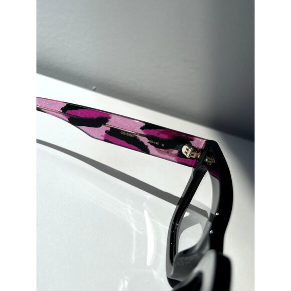 NEW Gucci GG1549O Black Pink Glitter Eyeglasses Frames - Picture 9 of 9